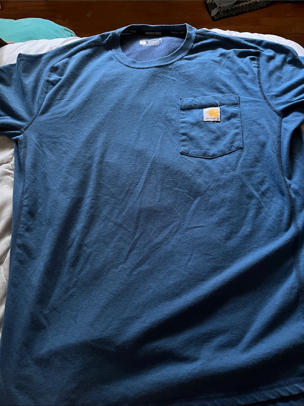Carhartt Men's Short-Sleeve Pocket Tee in Slate Blue
